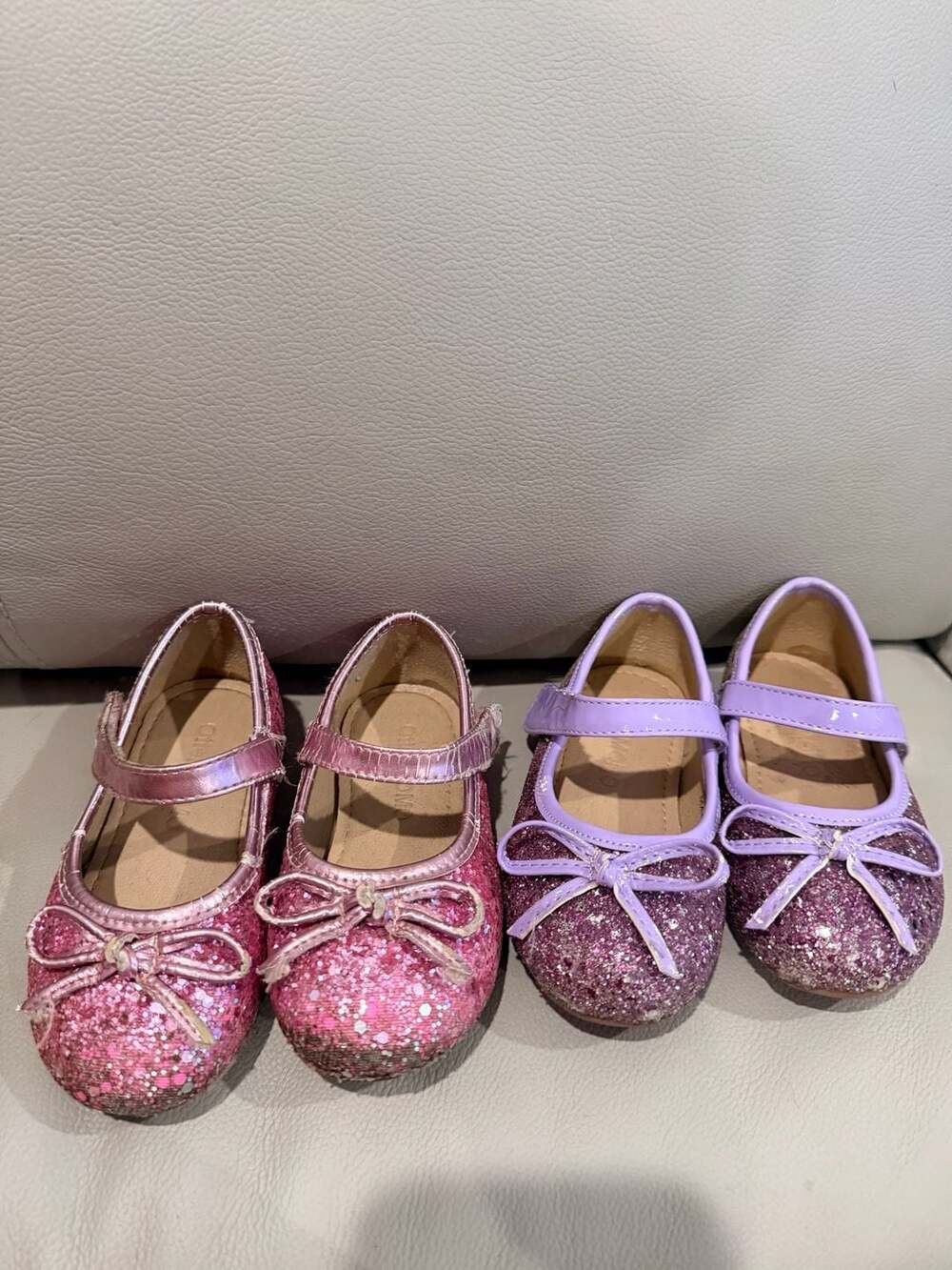 Otter momo Girls Glitter Mary Jane Ballet Flats Size 6 Pink and Purple Lot